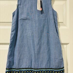 Vineyard Vines Girls Yarn Dye Stripe Shift Dress NWT Size 5